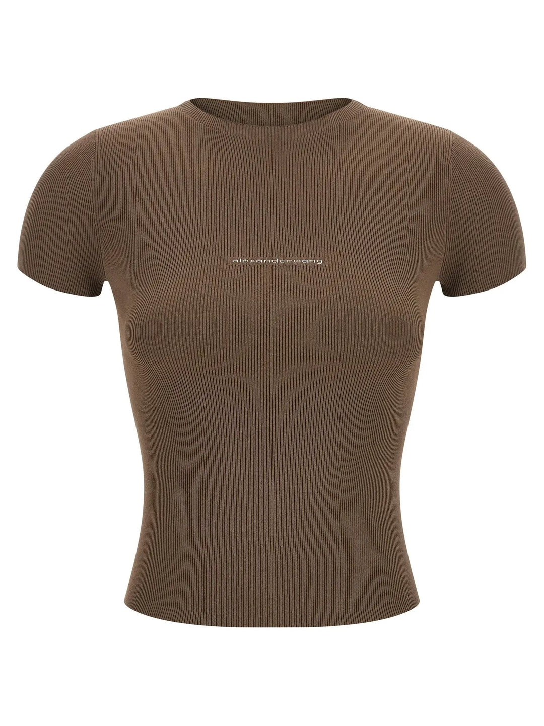 Alexander Wang Brown Polyamide T-Shirt