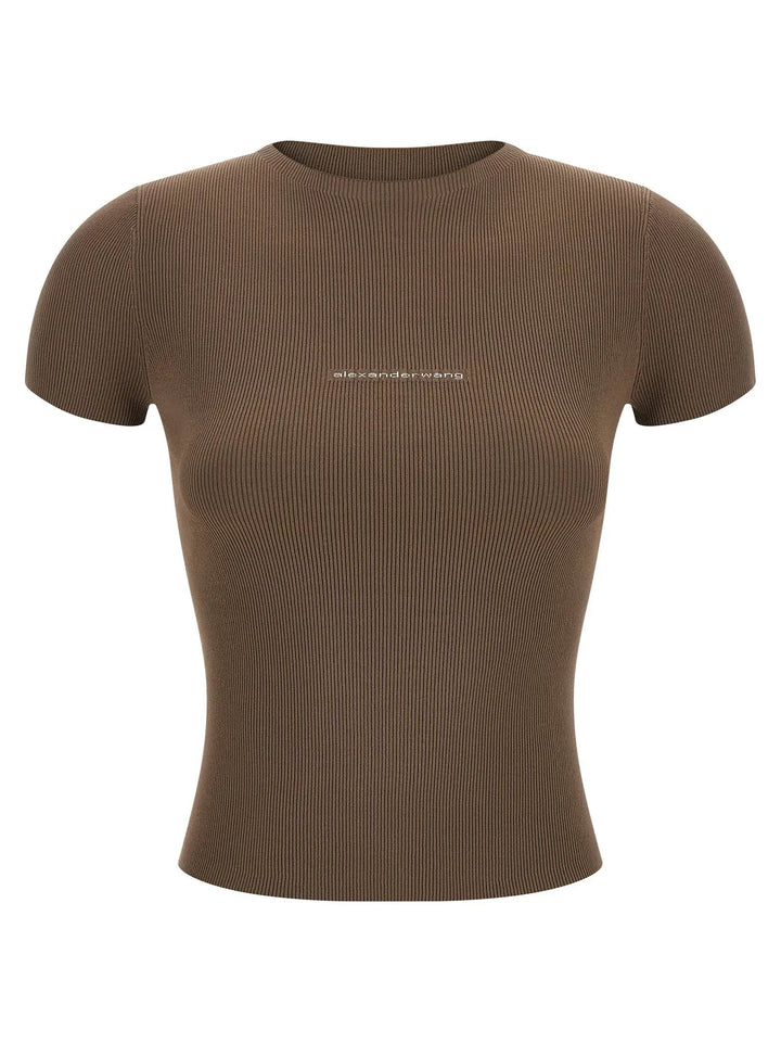 Alexander Wang Brown Polyamide T-Shirt