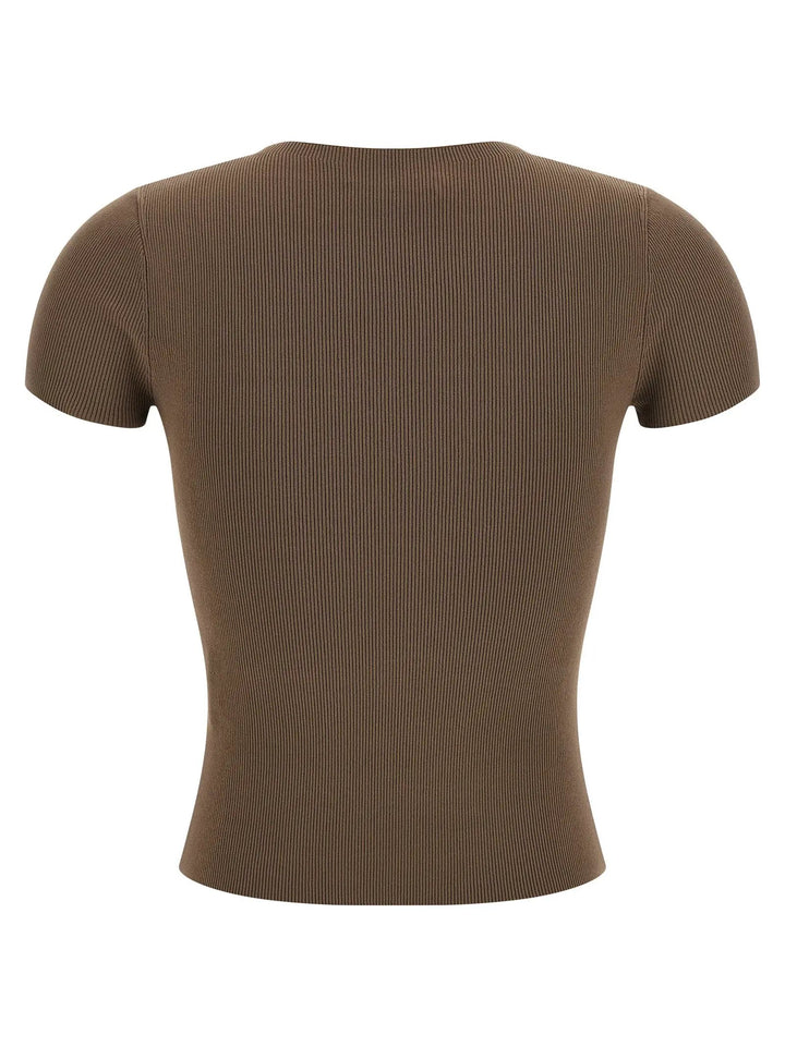 Alexander Wang Brown Polyamide T-Shirt