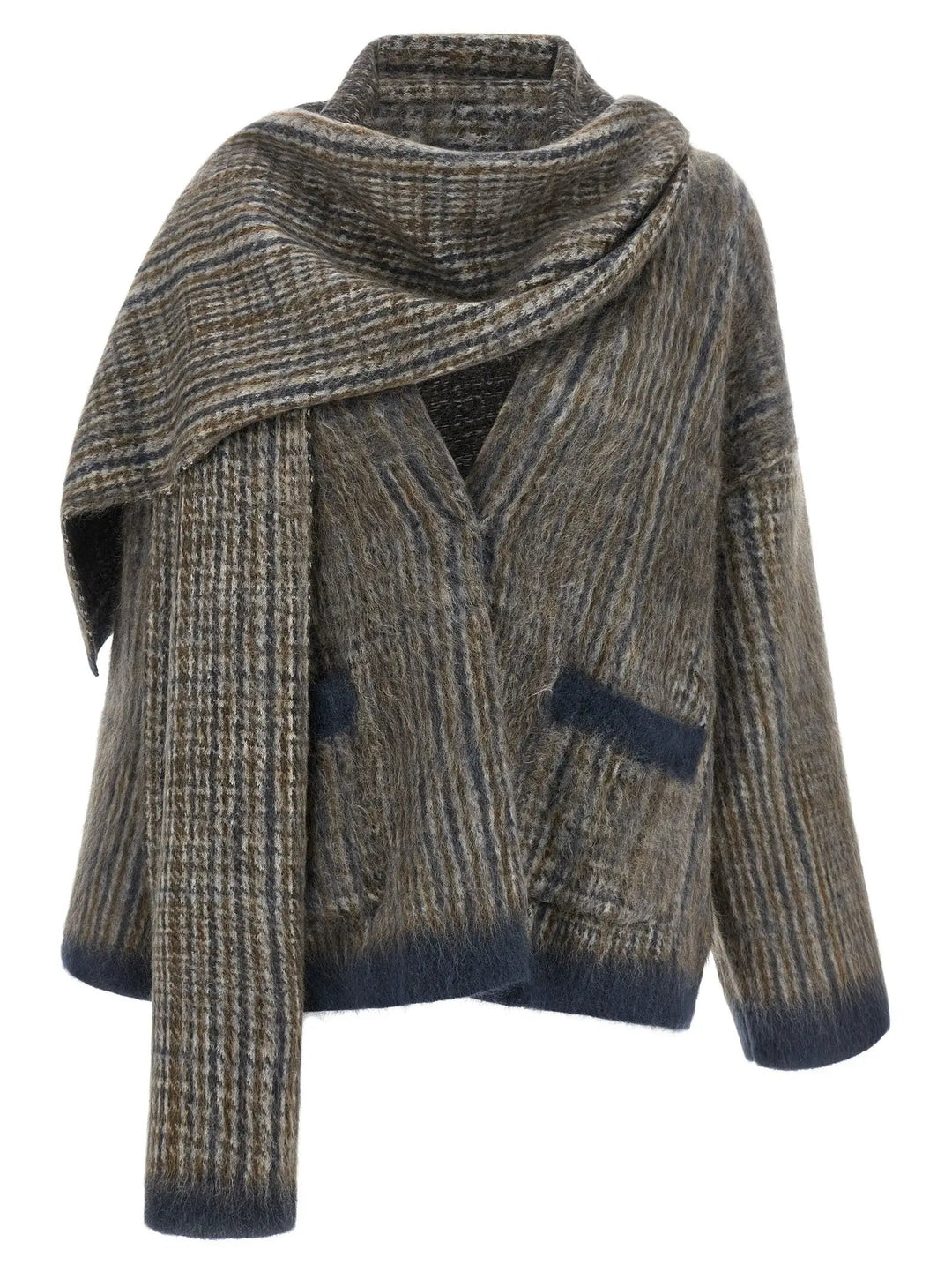 Brunello Cucinelli Gray Wool Cardigan