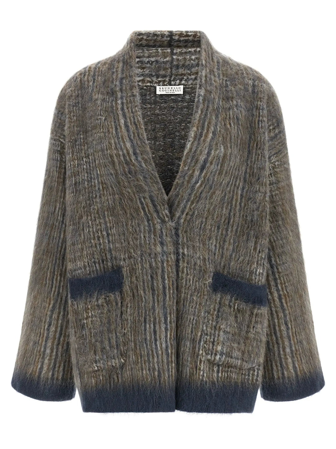 Brunello Cucinelli Gray Wool Cardigan