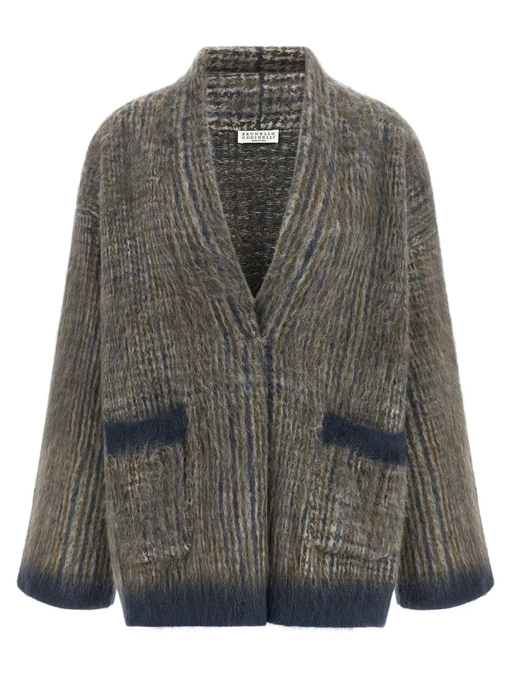 Brunello Cucinelli Gray Wool Cardigan