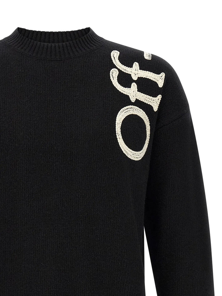 Off-White Bicolor Wool Cardigan