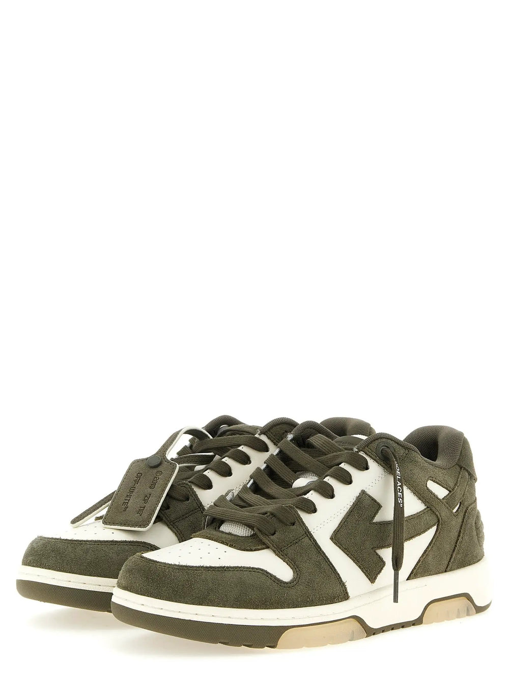 Off-White Sample Sale | Off-White Bicolor Cowhide Athletic Sneakers - | Designer outlet