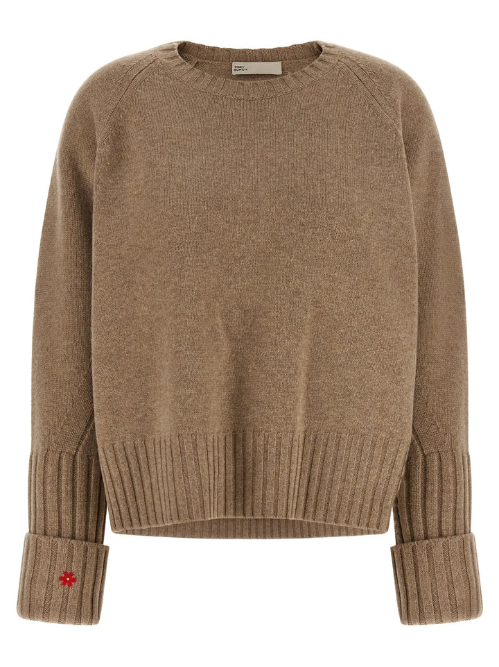 Tory Burch Beige Wool Cardigan