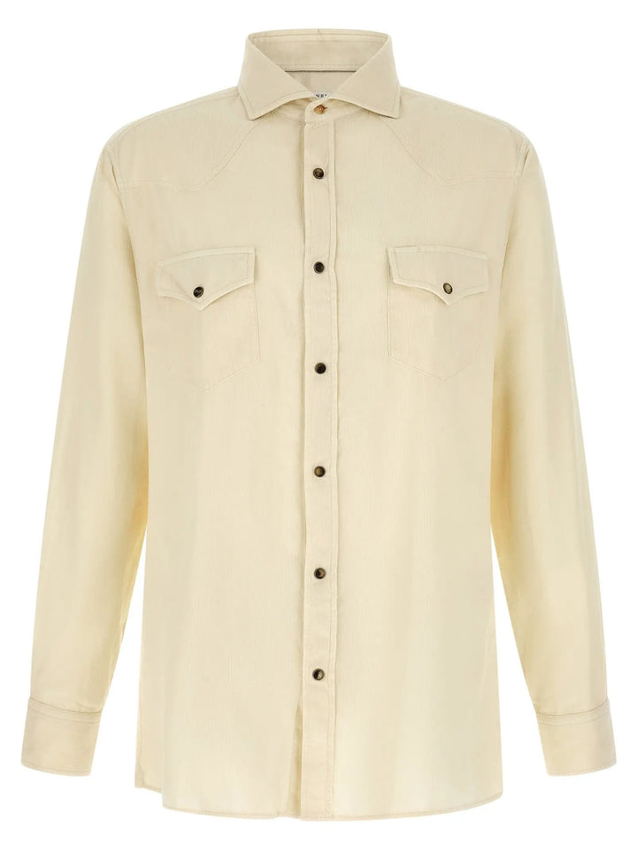 Brunello Cucinelli White Cotton Blouse