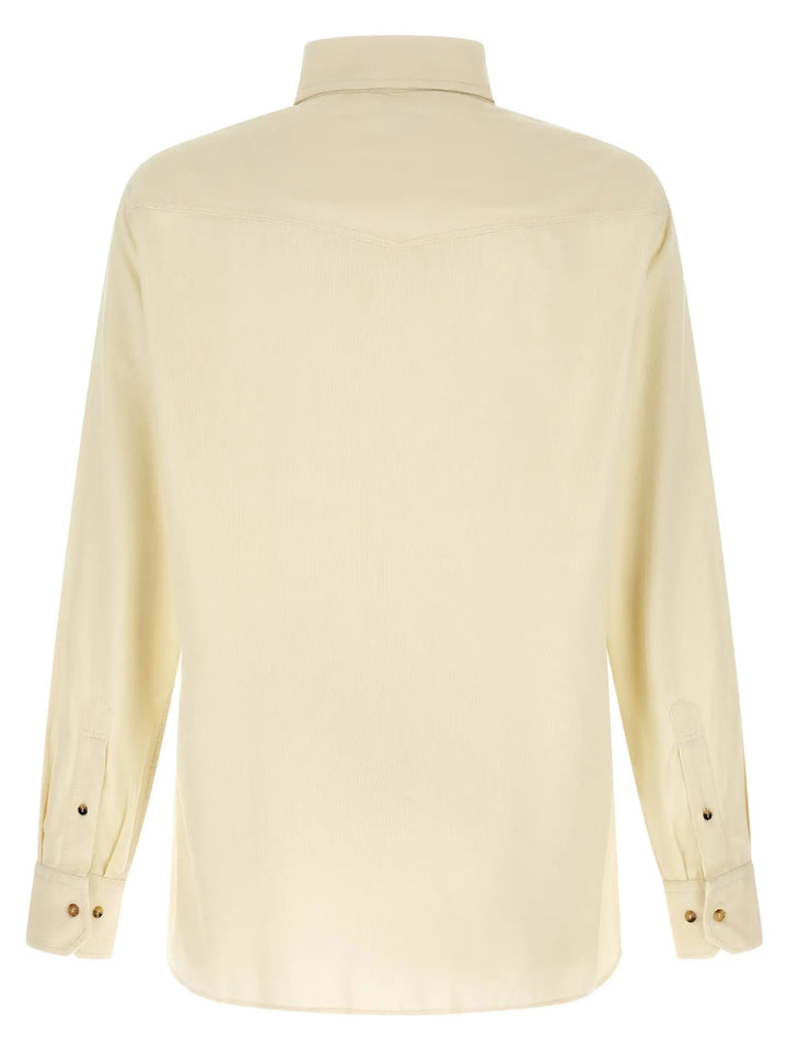 Brunello Cucinelli White Cotton Blouse