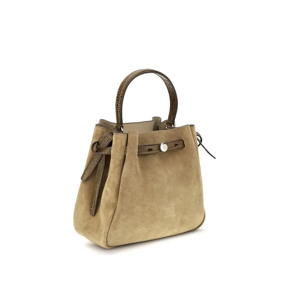 Tory Burch Sample Sale | Tory Burch Beige Suede Leather Backet Bag - | Designer outlet