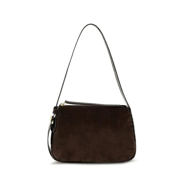 Tory Burch Brown Suede Leather Shoulder Bag