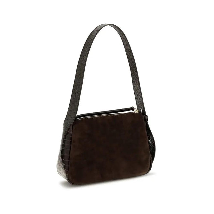 Tory Burch Brown Suede Leather Shoulder Bag