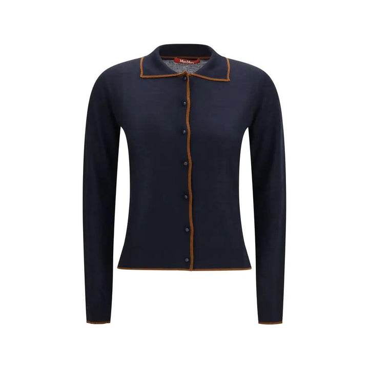 Max Mara Blue Silk Cardigan