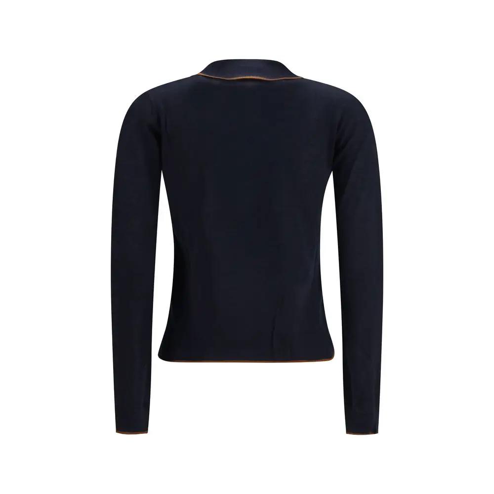 Max Mara Blue Silk Cardigan