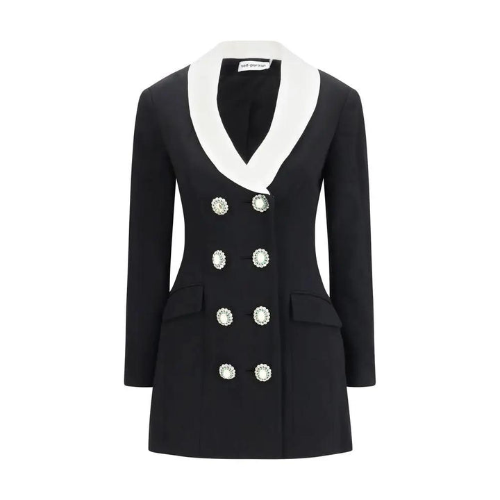 Self-Portrait Black Wool Oves Aries Blazer