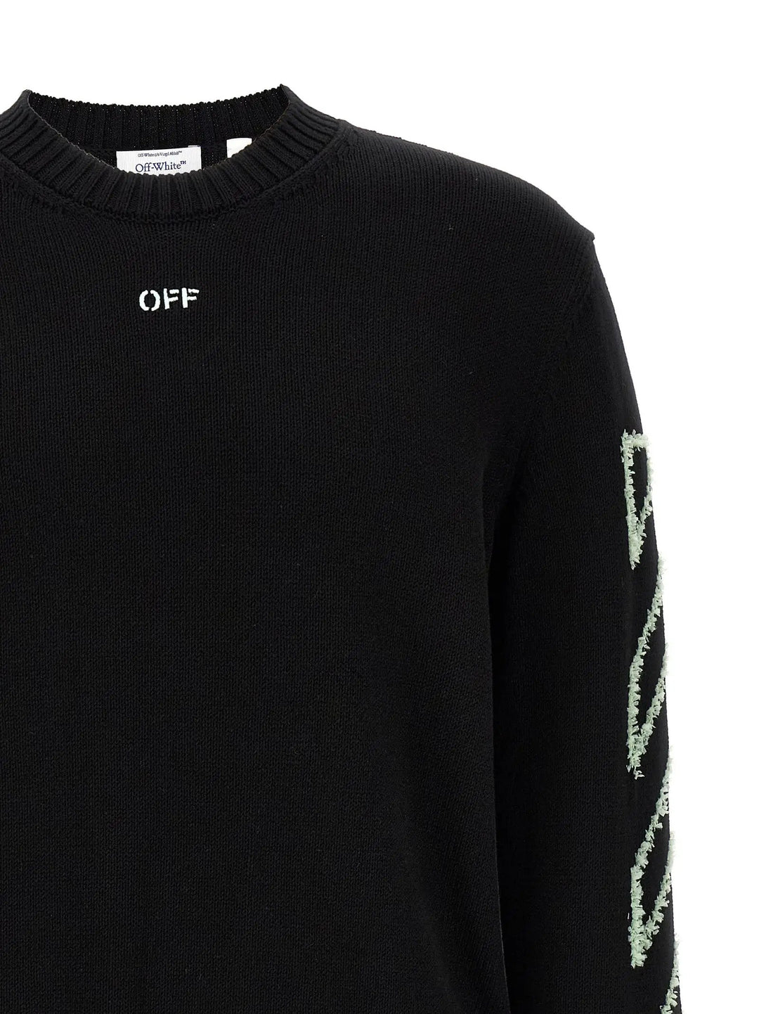 Off-White Black Cotton Cardigan