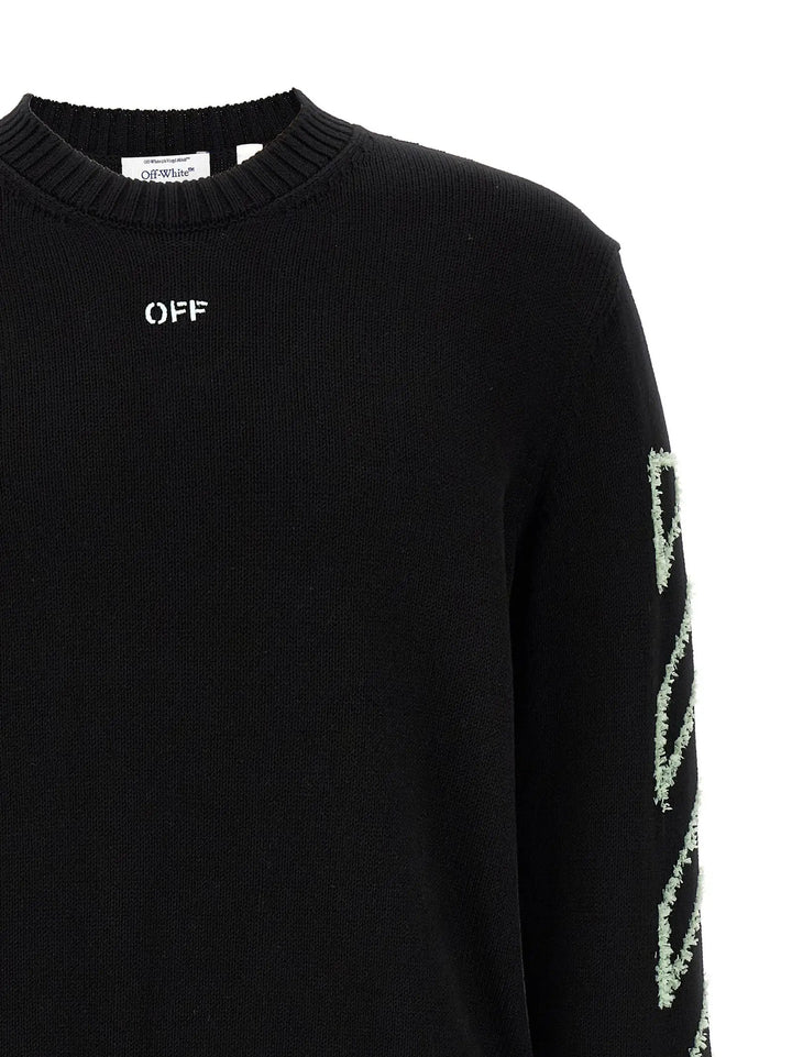 Off-White Black Cotton Cardigan