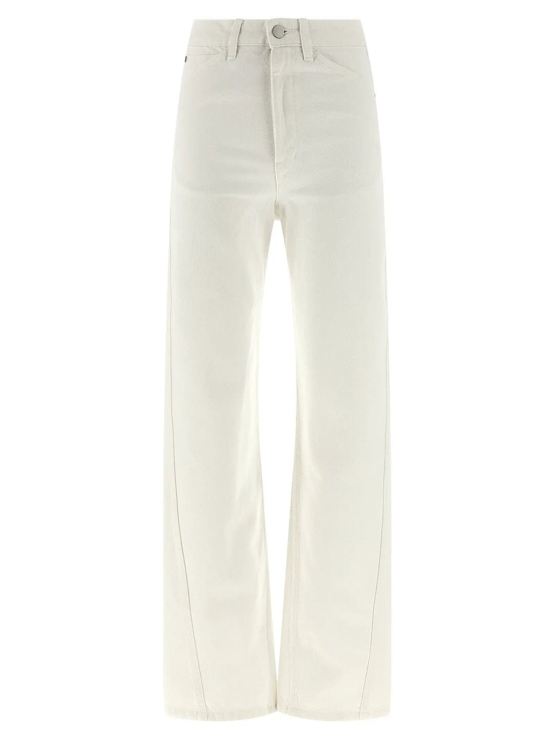 Lemaire White Cotton High-Waisted Jean