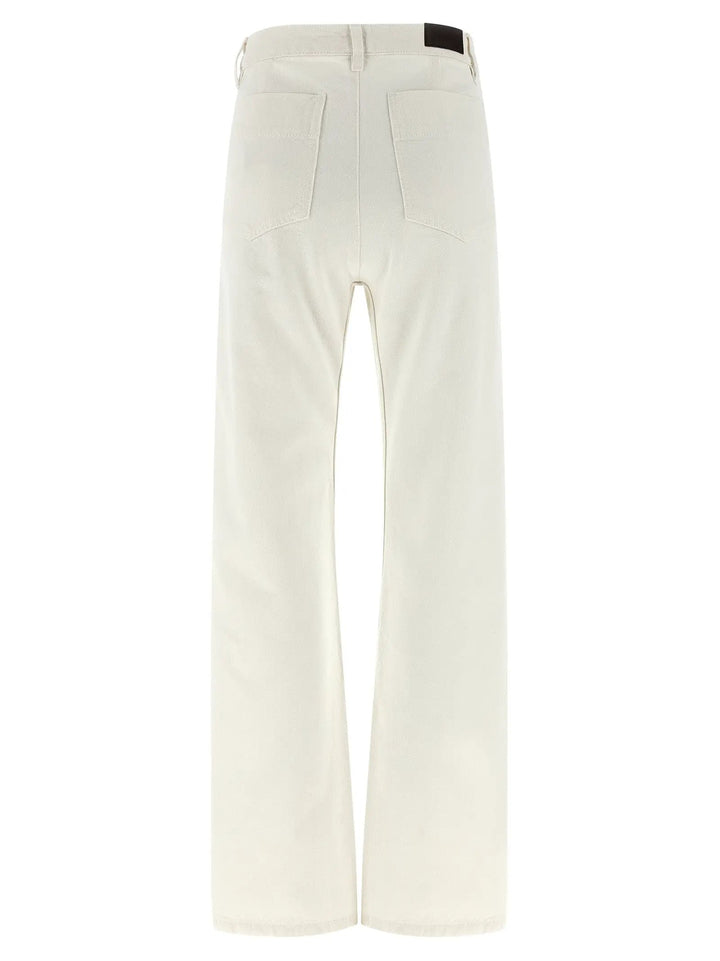 Lemaire White Cotton High-Waisted Jean
