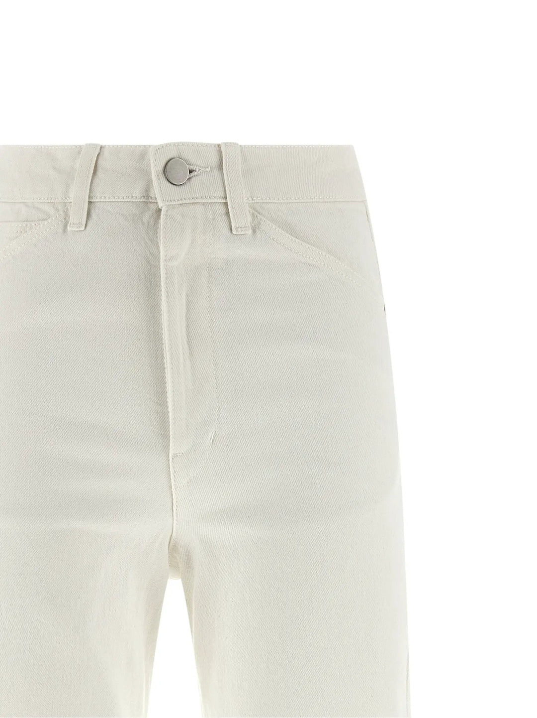 Lemaire White Cotton High-Waisted Jean