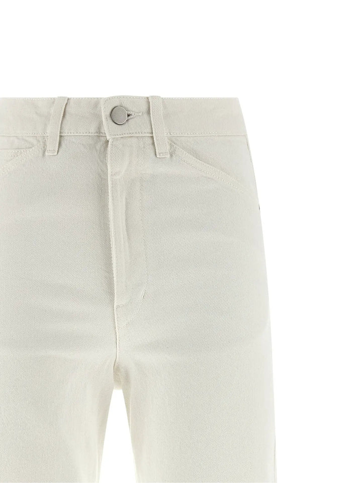 Lemaire White Cotton High-Waisted Jean