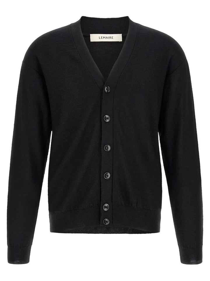 Lemaire Black Wool Cardigan