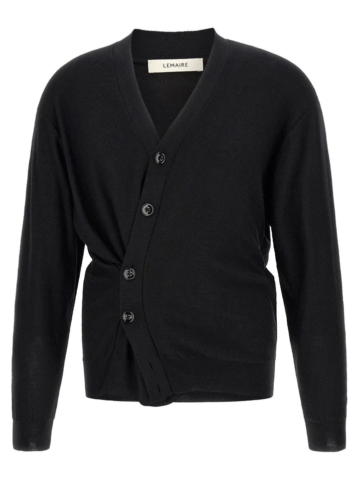 Lemaire Black Wool Cardigan