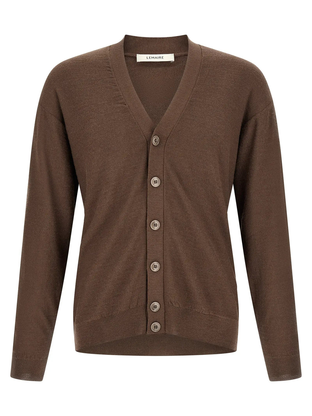 Lemaire Brown Wool Cardigan