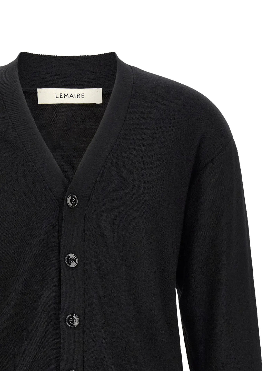 Lemaire Black Wool Cardigan
