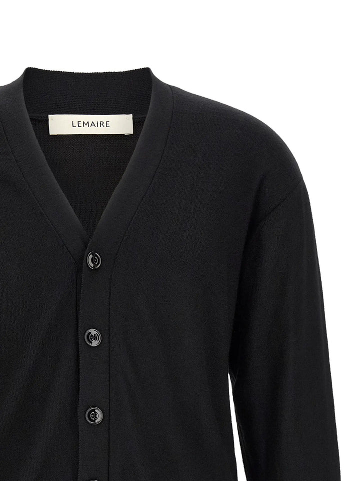 Lemaire Black Wool Cardigan