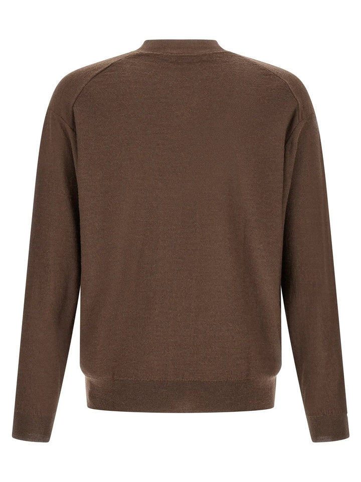 Lemaire Brown Wool Cardigan