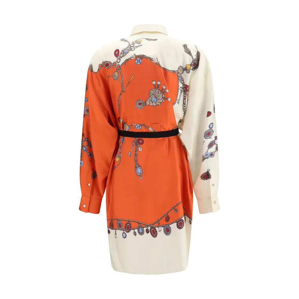 Versace Sample Sale | Versace Orange Silk Casual Dress - | Designer outlet