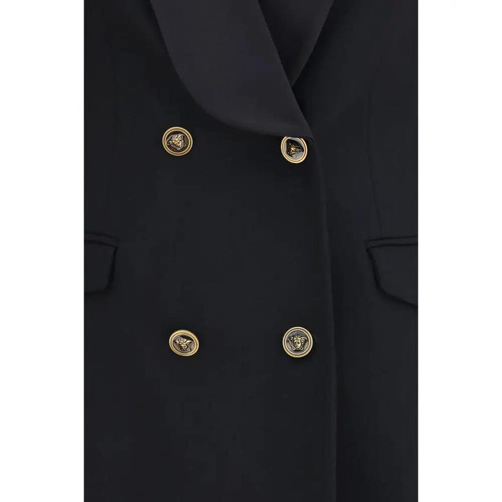 Versace Black Wool Oves Aries Blazer