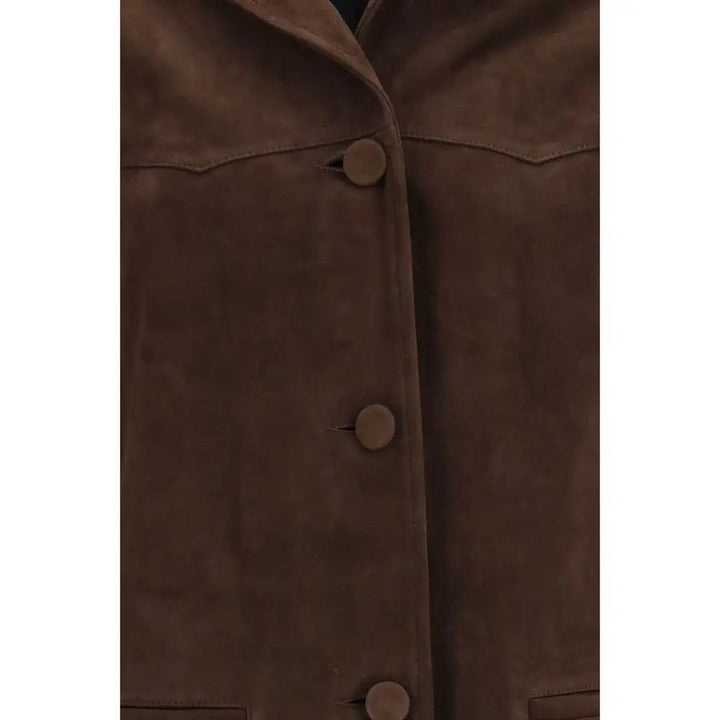 Tory Burch Brown Goatskin Jacket