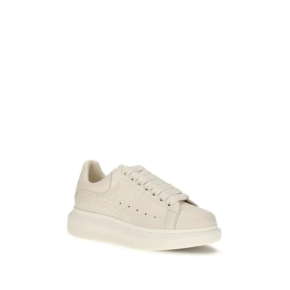 Alexander McQueen Sample Sale | Alexander McQueen White Calf Leather Bos Taurus Chunky Sneakers - | Designer outlet