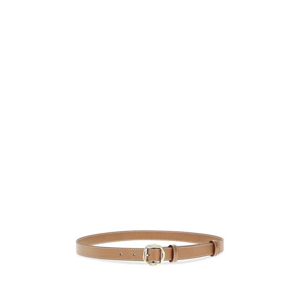 Jacquemus Sample Sale | Jacquemus Beige Calf Leather Bos Taurus Thin Belt - | Designer outlet