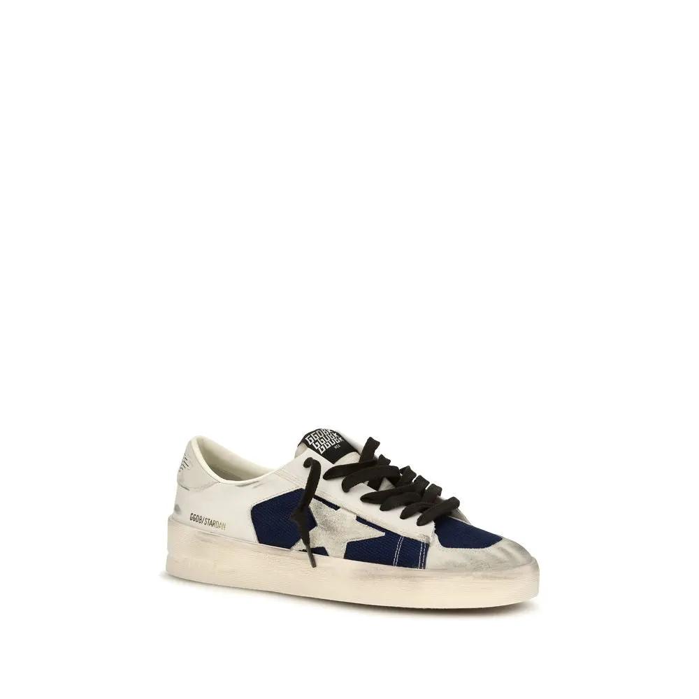 Golden Goose Sample Sale | Golden Goose Gray Calf Leather Bos Taurus Low Top Sneakers - | Designer outlet