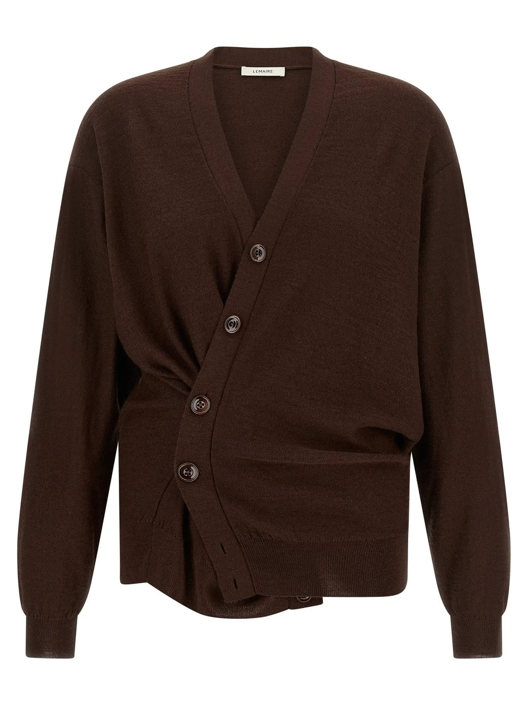 Lemaire Sample Sale | Lemaire Bordeaux Wool Cardigan - Cardigans | Designer outlet