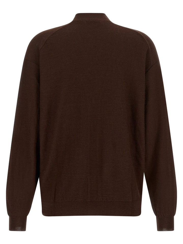 Lemaire Sample Sale | Lemaire Bordeaux Wool Cardigan - Cardigans | Designer outlet