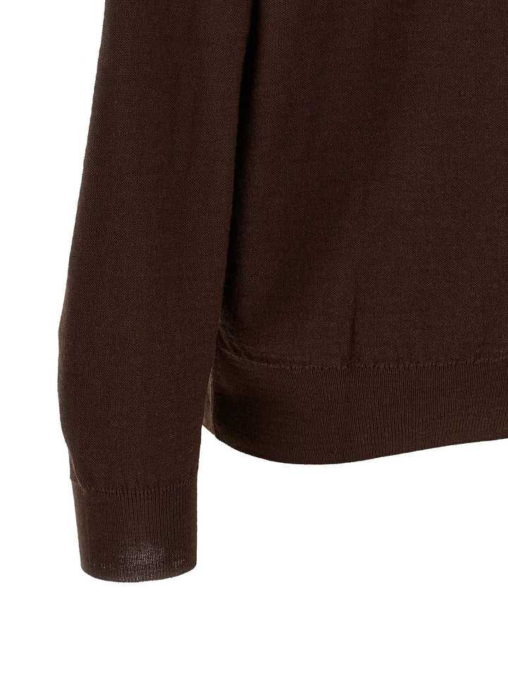 Lemaire Sample Sale | Lemaire Bordeaux Wool Cardigan - Cardigans | Designer outlet
