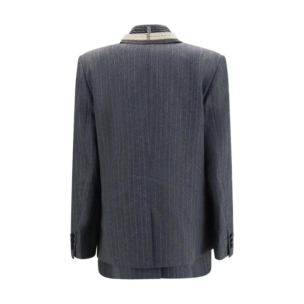 Sacai Sample Sale | Sacai Gray Wool Oves Aries Jacket - | Designer outlet