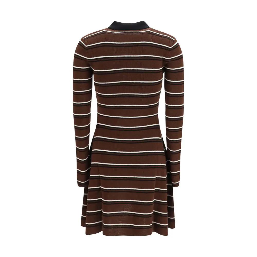 Ganni Sample Sale | Ganni Brown Wool Oves Aries Casual Dress - | Designer outlet