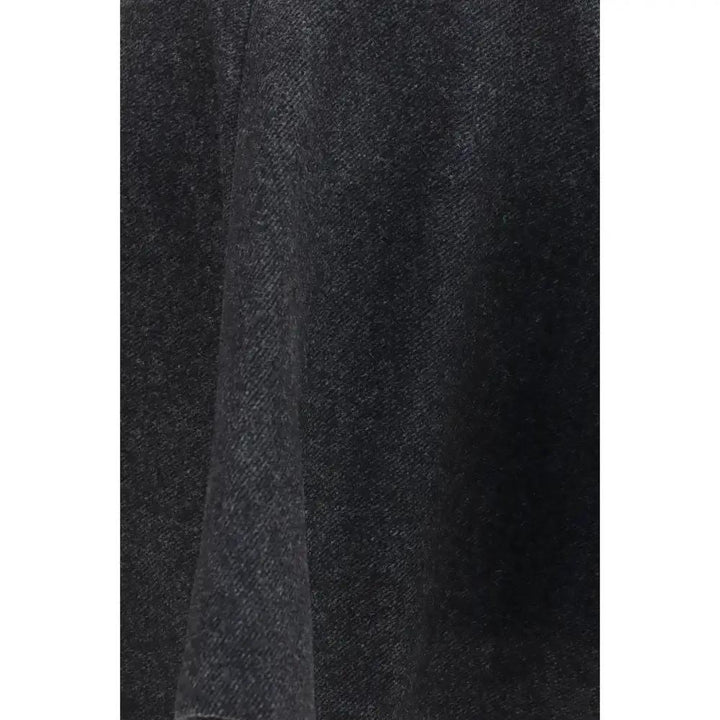 Ganni Gray Wool Oves Aries Midi Skirt