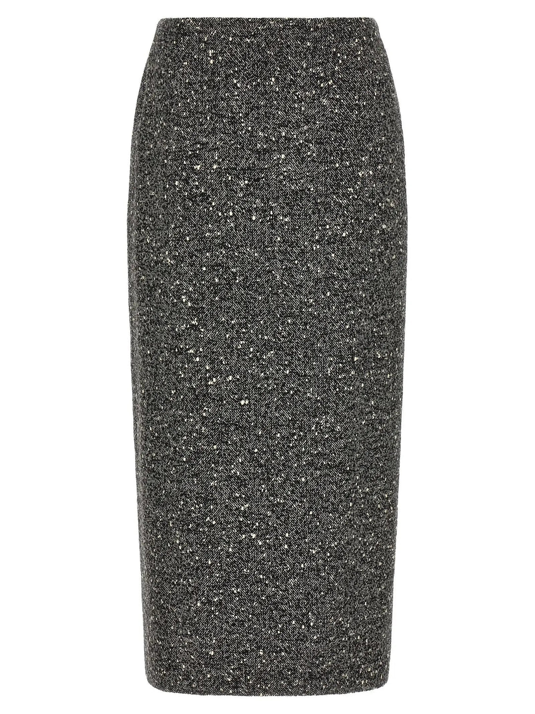 Valentino Garavani Bicolor Virgin Wool Midi Skirt