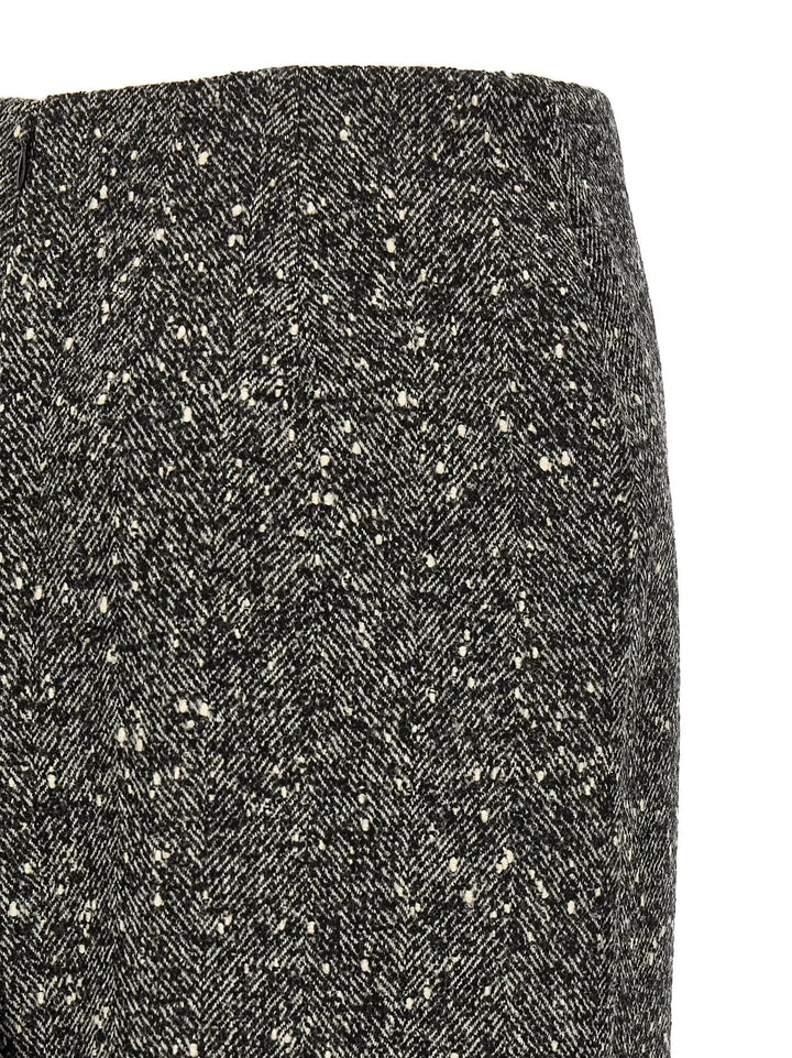 Valentino Garavani Bicolor Virgin Wool Midi Skirt