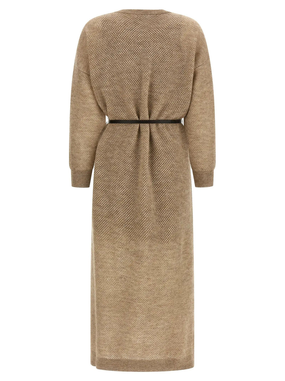 Brunello Cucinelli Sample Sale | Brunello Cucinelli Beige Wool Midi Dress - | Designer outlet