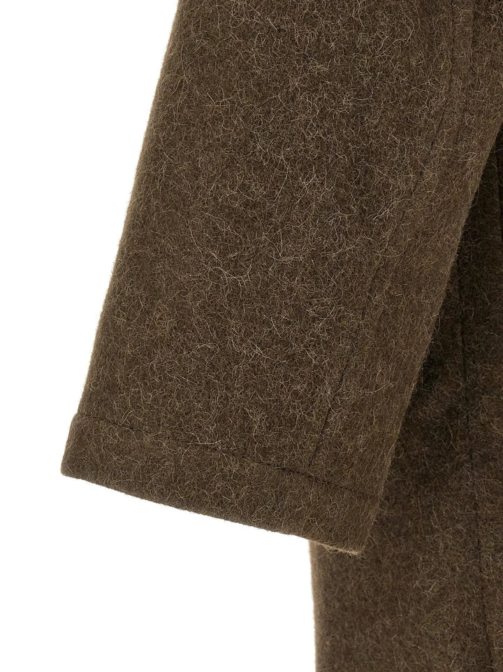 Lemaire Brown Wool Coat