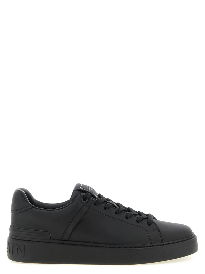 Balmain Black Calfskin Low Top Sneakers