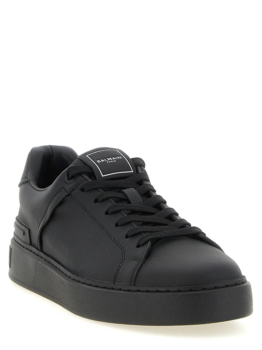 Balmain Sample Sale | Balmain Black Calfskin Low Top Sneakers - | Designer outlet