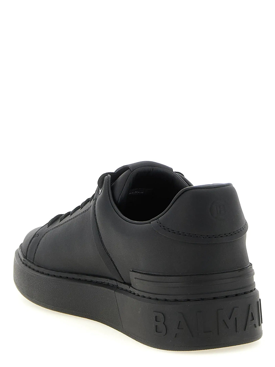 Balmain Black Calfskin Low Top Sneakers