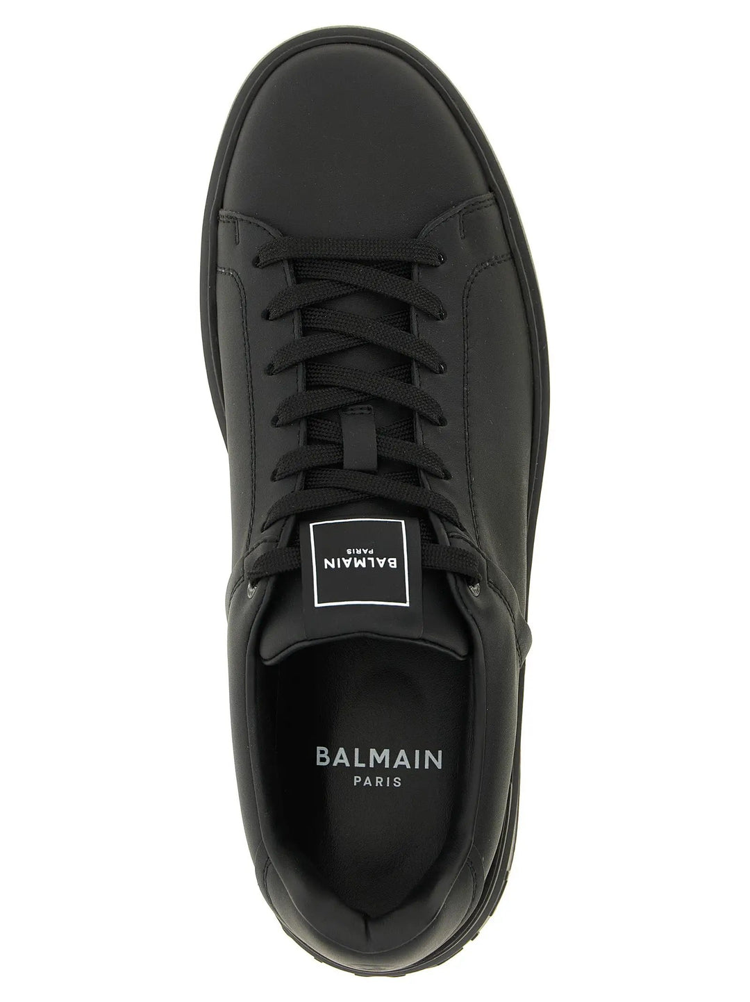 Balmain Black Calfskin Low Top Sneakers
