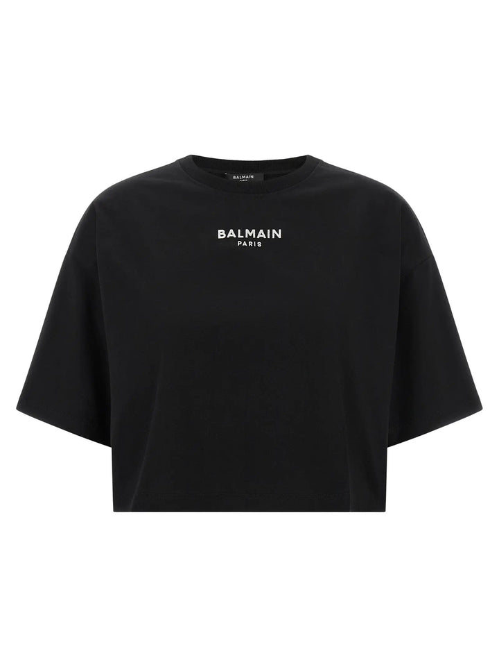 Balmain Black Cotton T-Shirt